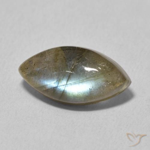 Labradorita Multicolor natural de 5.19 ct, Marquesa, Translúcido