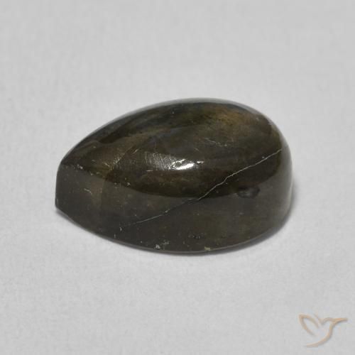 Labradorita Multicolor natural de 4.13 ct, En forma de pera, Translúcido