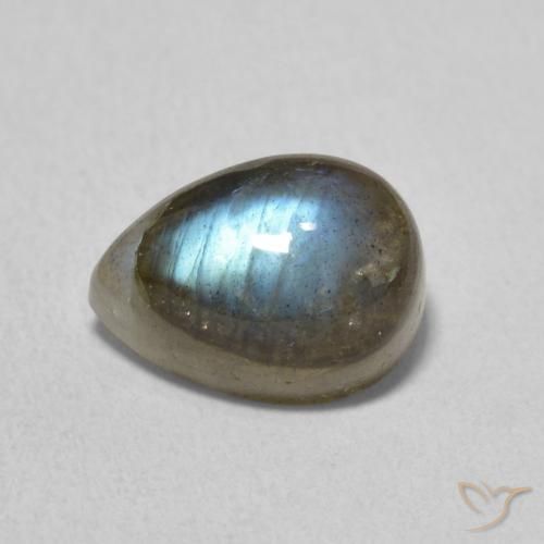2.93ct Natural Multicolor Labradorita, En forma de pera, Translúcido