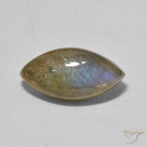 5.13ct Natural Multicolor Labradorita, Marquesa, Translúcido