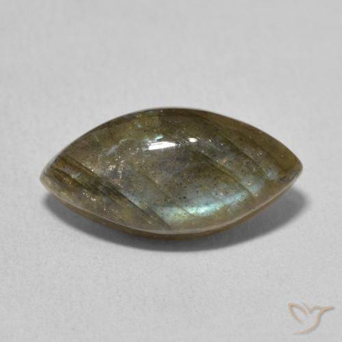 Labradorita Multicolor natural de 5.31 ct, Marquesa, Translúcido