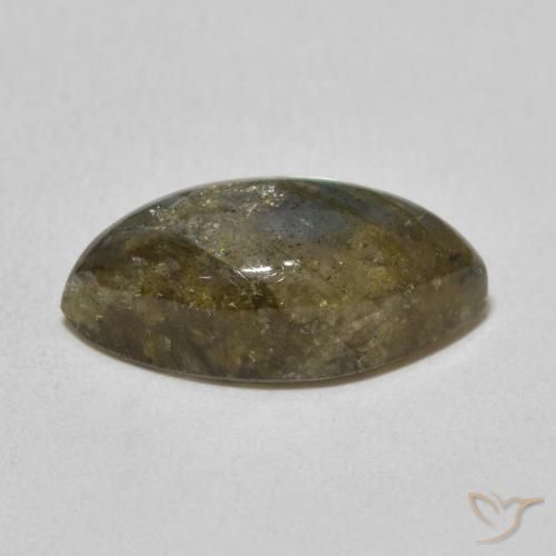 Labradorita Multicolor natural de 5.31 ct, Marquesa, Translúcido