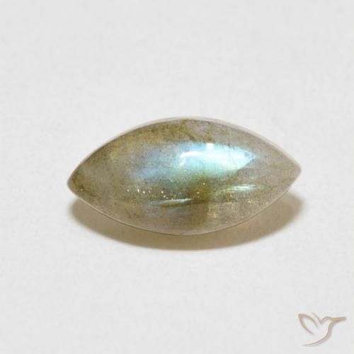 2.37ct Natural Multicolor Labradorita, Marquesa, Translúcido