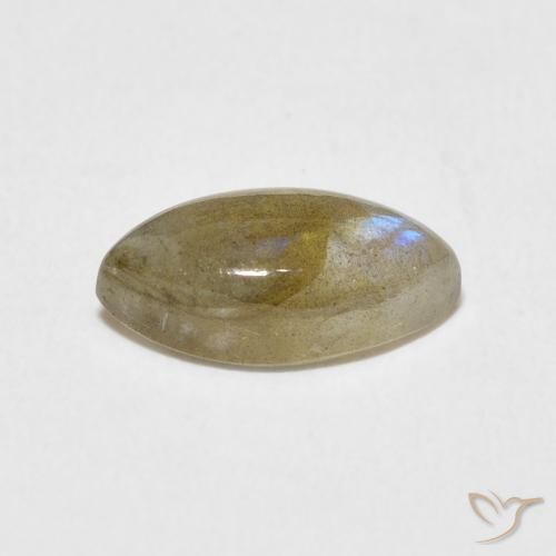 Labradorita Multicolor natural de 2.37 ct, Marquesa, Translúcido