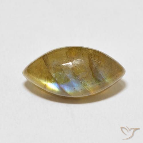 5.61ct Natural Multicolor Labradorita, Marquesa, Translúcido
