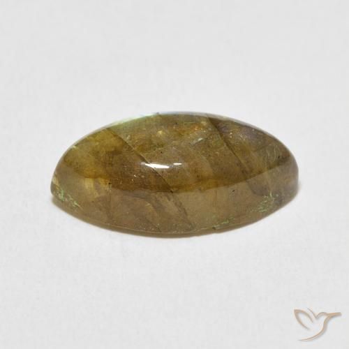 Labradorita Multicolor natural de 5.61 ct, Marquesa, Translúcido
