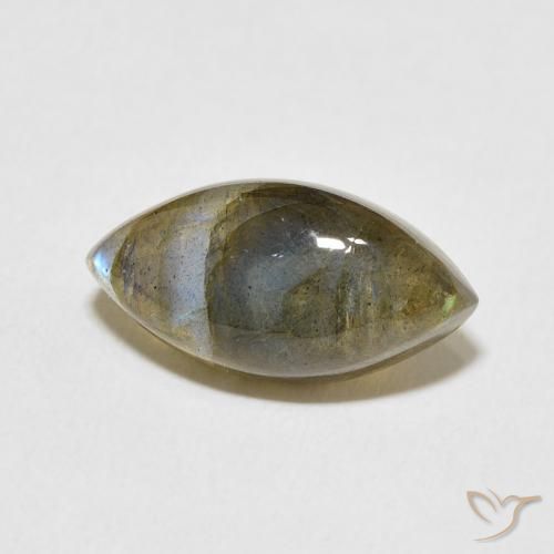 Labradorita Multicolor natural de 5.27 ct, Marquesa, Translúcido