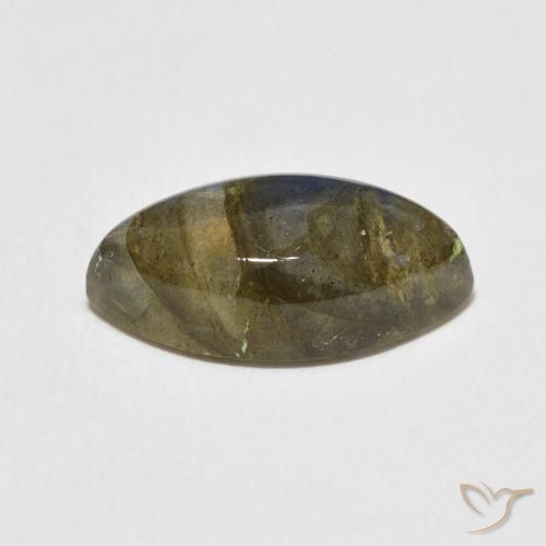 Labradorita Multicolor natural de 5.27 ct, Marquesa, Translúcido