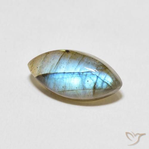 Labradorita Multicolor natural de 3.58 ct, Marquesa, Translúcido