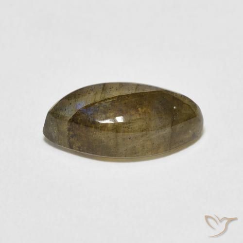 Labradorita Multicolor natural de 3.58 ct, Marquesa, Translúcido