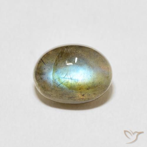 2.28ct Natural Multicolor labradorita, Ovalada, Translúcido