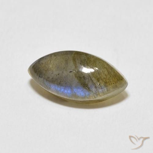 Labradorita Multicolor natural de 3.96 ct, Marquesa, Translúcido