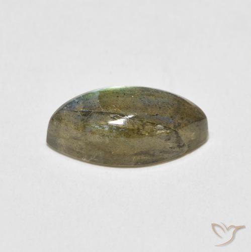 Labradorita Multicolor natural de 3.82 ct, Marquesa, Translúcido