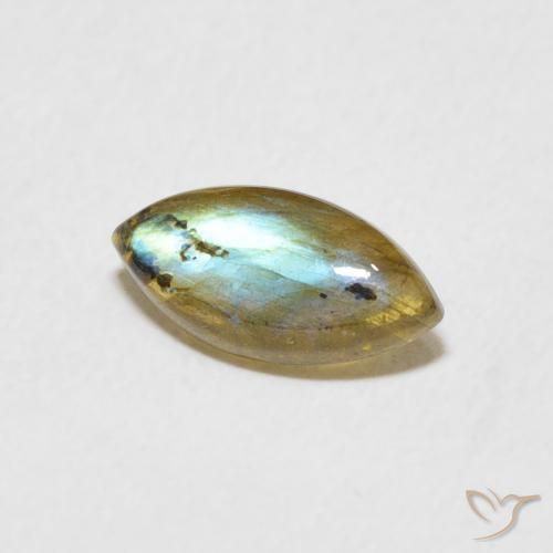 Labradorita Multicolor natural de 0.95 ct, Marquesa, Translúcido