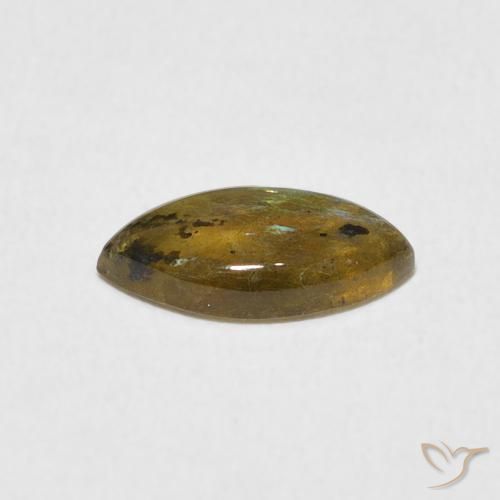 Labradorita Multicolor natural de 0.95 ct, Marquesa, Translúcido