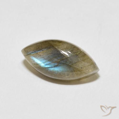 Labradorita Multicolor natural de 5.51 ct, Marquesa, Translúcido