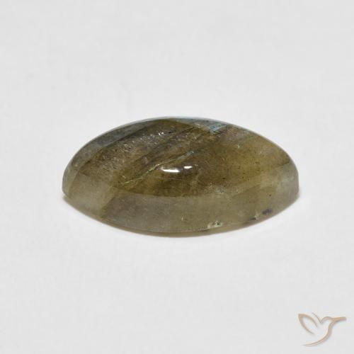 Labradorita Multicolor natural de 5.51 ct, Marquesa, Translúcido
