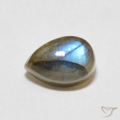 2.83ct Natural Multicolor Labradorita, En forma de pera, Translúcido