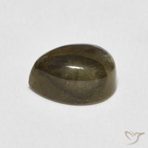Labradorita Multicolor natural de 2.83 ct, En forma de pera, Translúcido