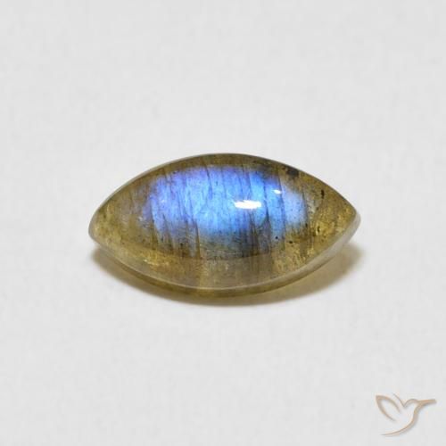 1.31ct Natural Multicolor Labradorita, Marquesa, Translúcido