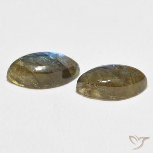 Gemas de Labradorita Multicolor natural de 4.86 ct, Marquesa, Translúcido