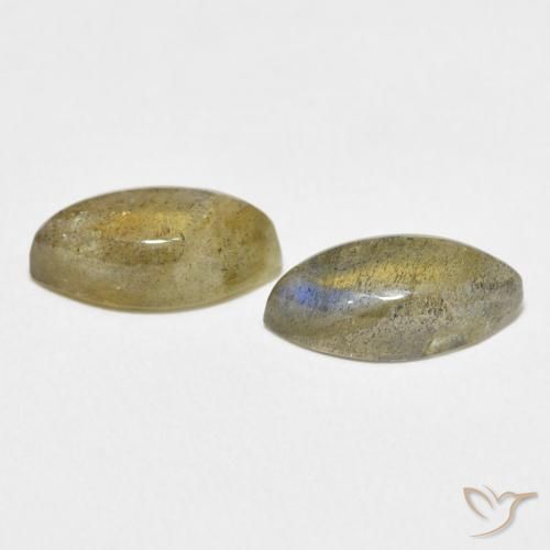 Gemas de Labradorita Multicolor natural de 4.76 ct, Marquesa, Translúcido