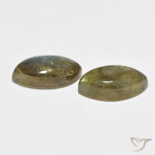 Gemas de Labradorita Multicolor natural de 4.61 ct, Marquesa, Translúcido
