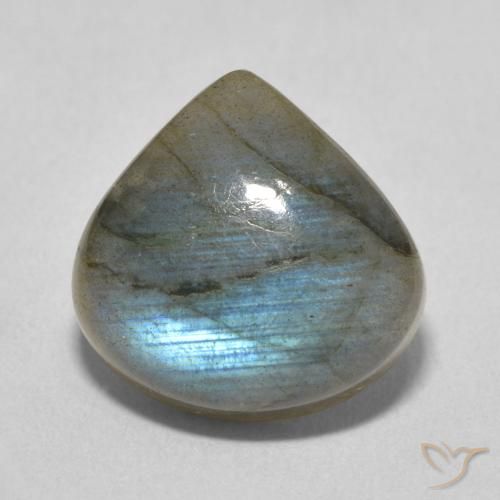6.93ct Natural Multicolor Labradorita, En forma de pera, Translúcido