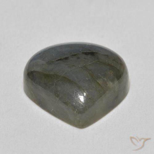 Labradorita Multicolor natural de 6.93 ct, En forma de pera, Translúcido