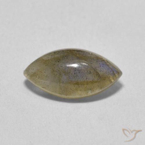 Labradorita Multicolor natural de 2.30 ct, Marquesa, Translúcido