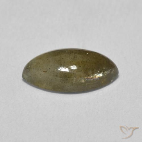 Labradorita Multicolor natural de 2.30 ct, Marquesa, Translúcido