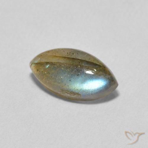 Labradorita Multicolor natural de 1.43 ct, Marquesa, Translúcido