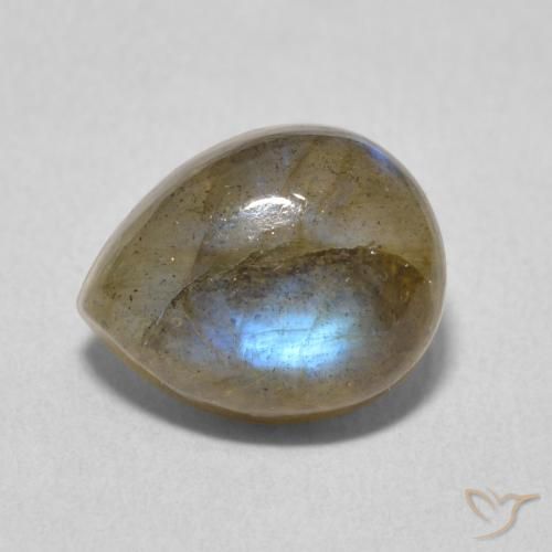 3.86ct Natural Multicolor Labradorita, En forma de pera, Translúcido
