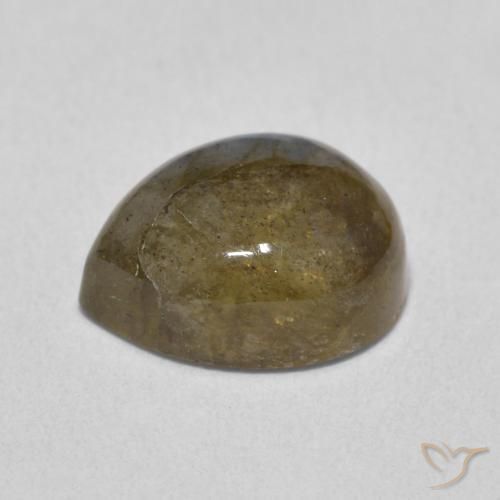 Labradorita Multicolor natural de 3.86 ct, En forma de pera, Translúcido