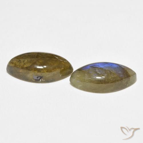 Gemas de Labradorita Multicolor natural de 9.23 ct, Marquesa, Translúcido
