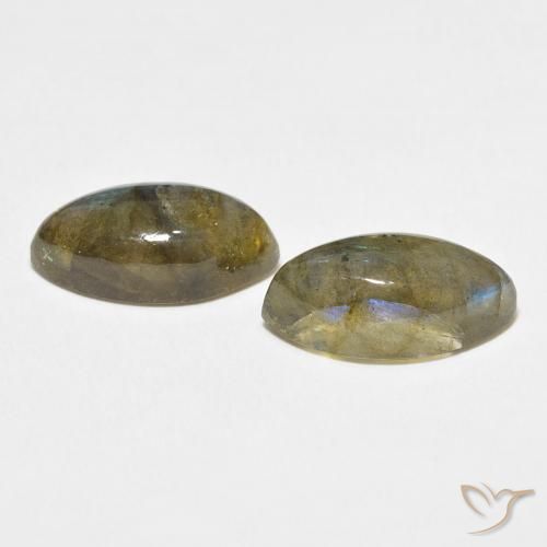 Gemas de Labradorita Multicolor natural de 10.96 ct, Marquesa, Translúcido