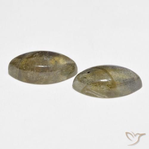 Gemas de Labradorita Multicolor natural de 10.02 ct, Marquesa, Translúcido