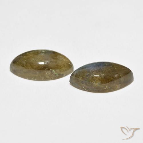 Gemas de Labradorita Multicolor natural de 10.36 ct, Marquesa, Translúcido
