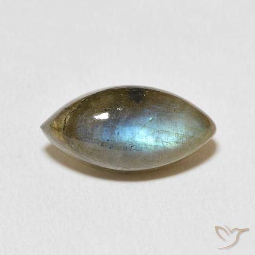 5.45ct Natural Multicolor Labradorita, Marquesa, Translúcido