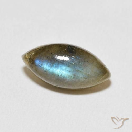 Labradorita Multicolor natural de 5.45 ct, Marquesa, Translúcido