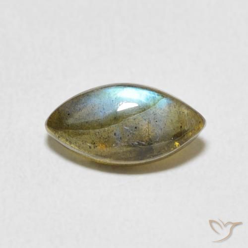 1.32ct Natural Multicolor Labradorita, Marquesa, Translúcido