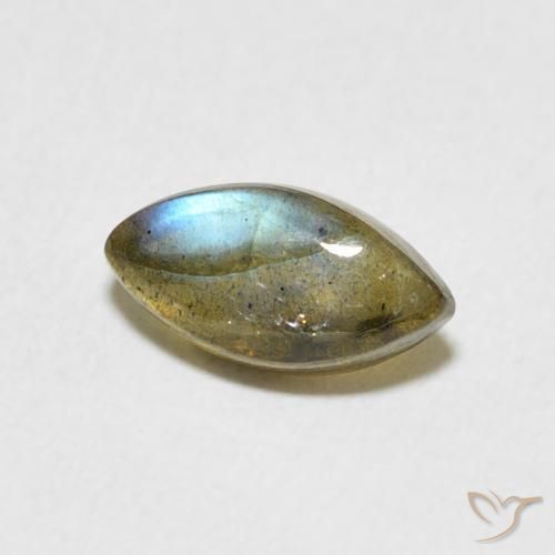 Labradorita Multicolor natural de 1.32 ct, Marquesa, Translúcido
