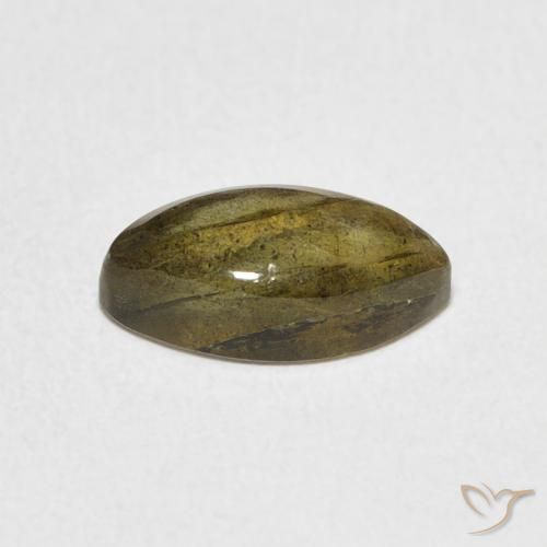 Labradorita Multicolor natural de 1.32 ct, Marquesa, Translúcido
