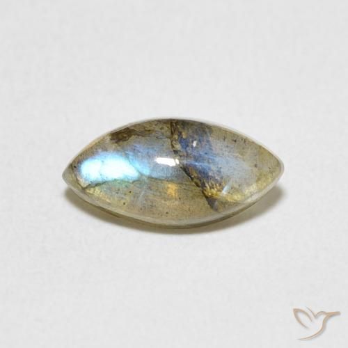 1.29ct Natural Multicolor Labradorita, Marquesa, Translúcido