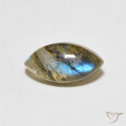 1.37ct Natural Multicolor Labradorita, Marquesa, Translúcido