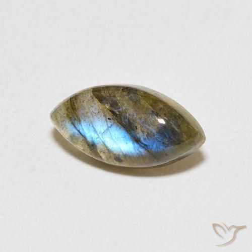 Labradorita Multicolor natural de 1.37 ct, Marquesa, Translúcido