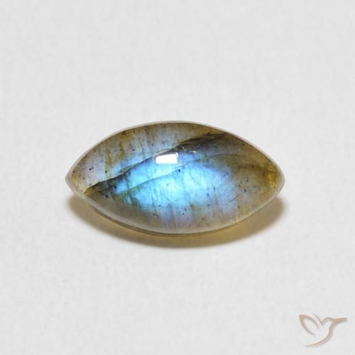 1.46ct Natural Multicolor Labradorita, Marquesa, Translúcido