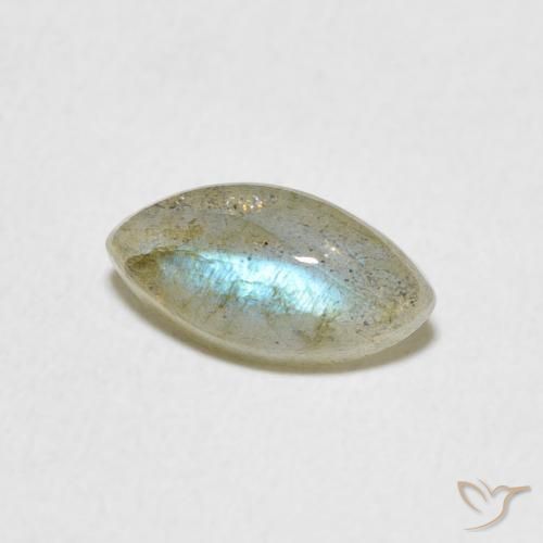 Labradorita Multicolor natural de 1.32 ct, Marquesa, Translúcido