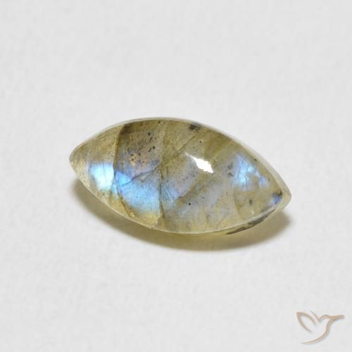 Labradorita Multicolor natural de 1.59 ct, Marquesa, Translúcido