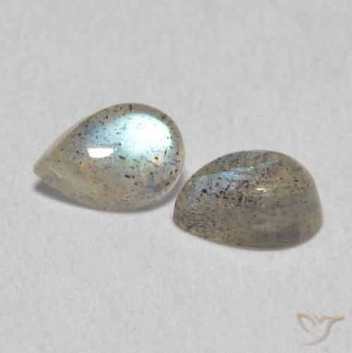 Gemas de Labradorita Multicolor natural de 1.07 ct, En forma de pera, Translúcido